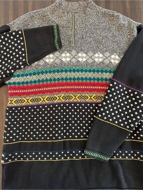 Vintage 1990s Men's LizWear Quarter Zip Sweater